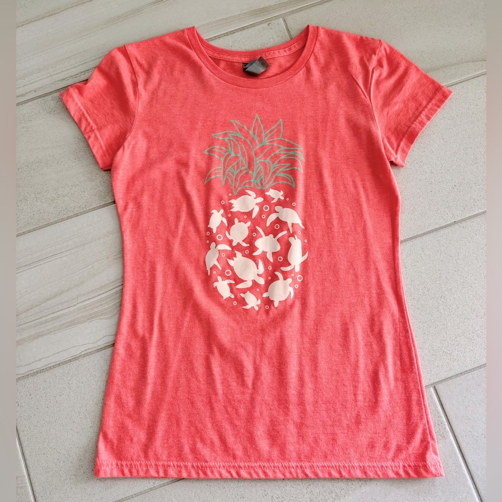 Girls' Coral Pineapple Graphic Short Sleeve Tee